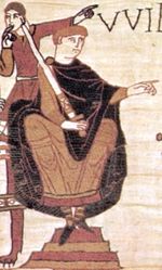 William shown as Duke of Normandy in the Bayeux Tapestry